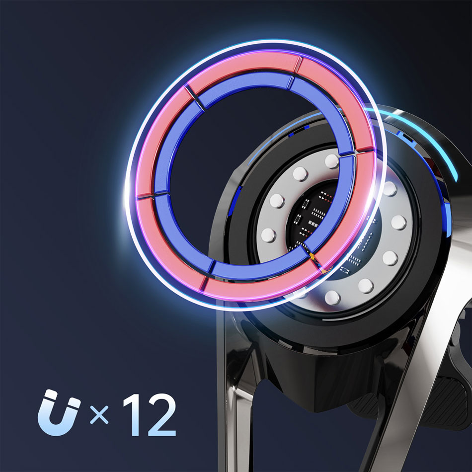 車載ホルダー ワイヤレス充電器 iwalk アイウォーク ギフト対応可 スマホ 携帯 スマートフォン マグネット スマホホルダー iphone 充電 エアコン吹き出し口 クリップ式 超強力 レビュープレゼント