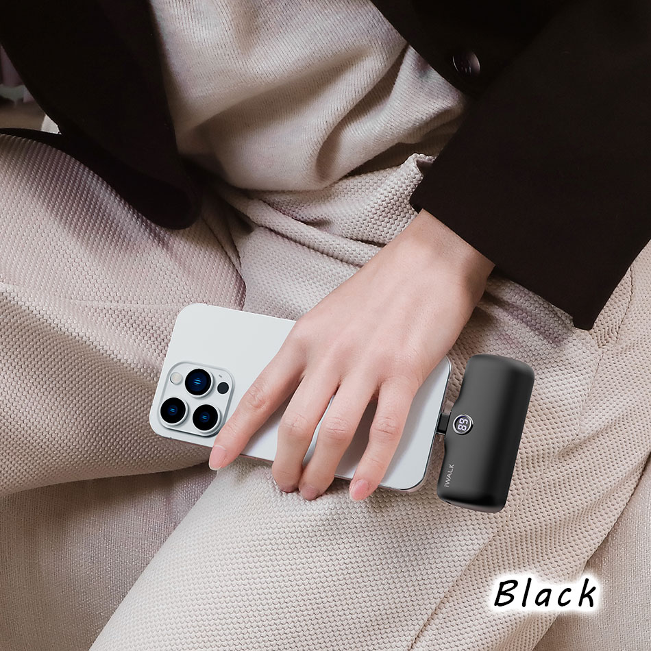 モバイルバッテリー iWALK 軽量 小型 iphone ワイヤレス 充電 急速 全機種対応 イヤホン Lightning type-c 大容量 android アンドロイド iPhone15 15Pro iPhone14 14Pro Max iPhone13 13Pro Max se2 se xr ~ iPhone5 PSE 認証 4800mAh