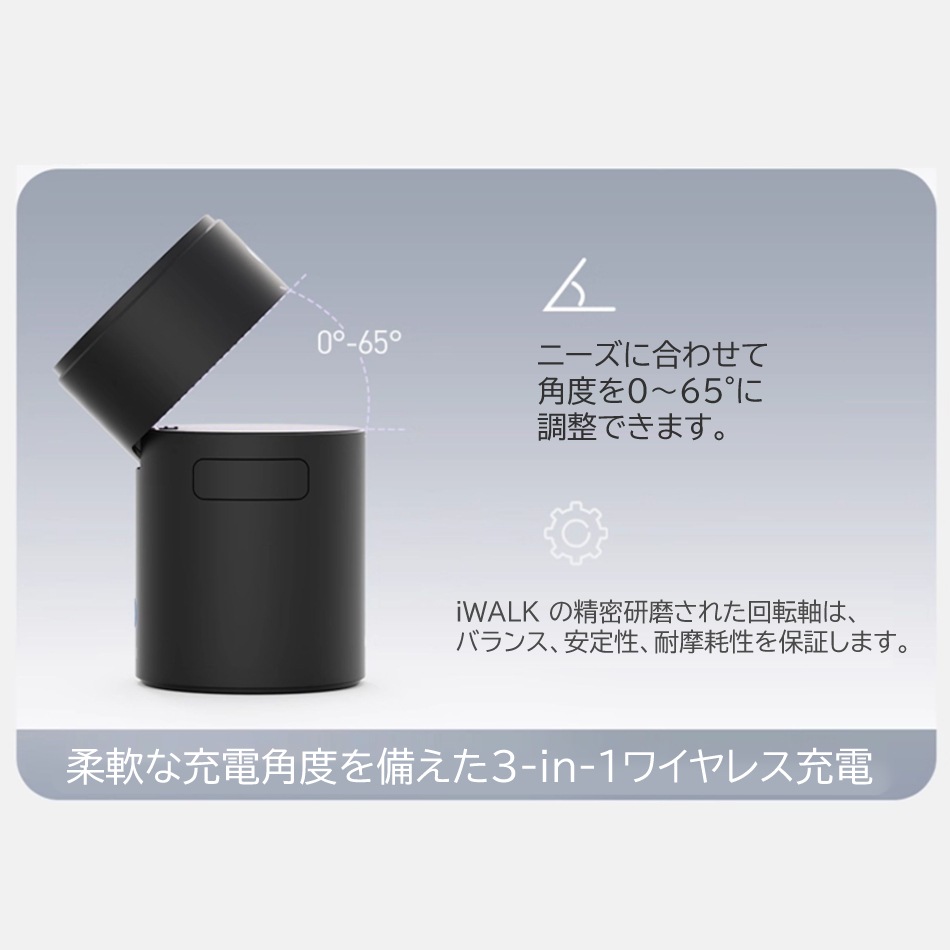 iWALK 3-in-1 ワイヤレス充電器 StandMe Auto 自動回転スクリーン充電スタンド 充電器 充電スタンド マグネット付き