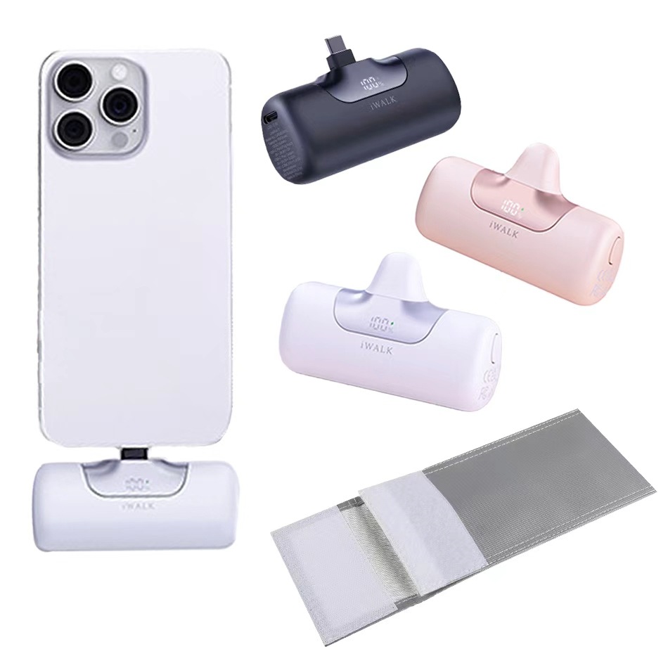 iWALK モバイルバッテリー 軽量 小型 PD 20W 急速充電 5500mAh USB Type-C 内蔵コネクタ 直接充電 ワイヤレスポータブル充電器 iPhone 17 16 Pro Max 15 iPad AirPods Android 充電 PSE認証済み LinkPod5