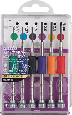 ベッセル 精密ヘックスドライバーセット TD－58 （6サイズ入り