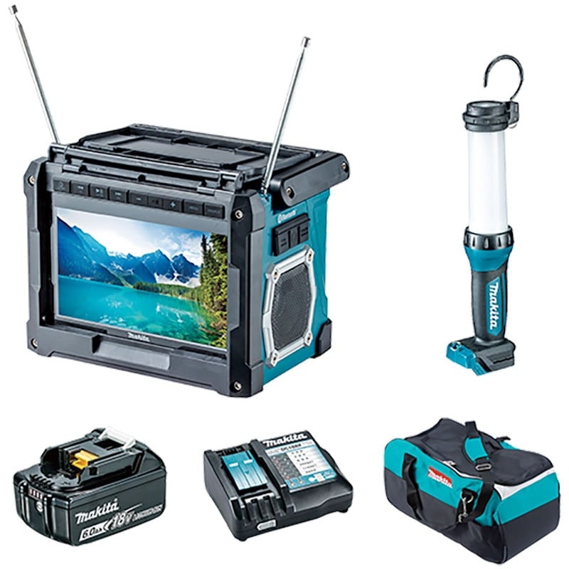マキタ 18V 防災用コンボキット CK1012 (テレビ TV100) (ライト ML807