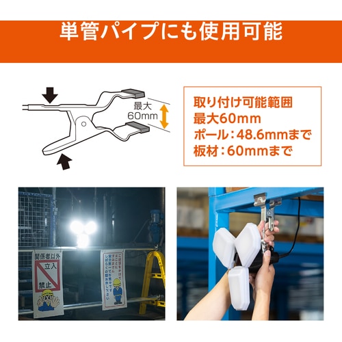 アイリスオーヤマ ILW-60GWC 配光可変型LEDクリップライト 6000lm