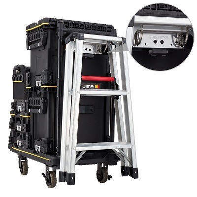 PTB免荷装具 荷重調節装置付き ☆値段交渉有り☆ 在庫あり】タジマ TB-JFW 工具ボックス台車Jフック折りたたみダブル