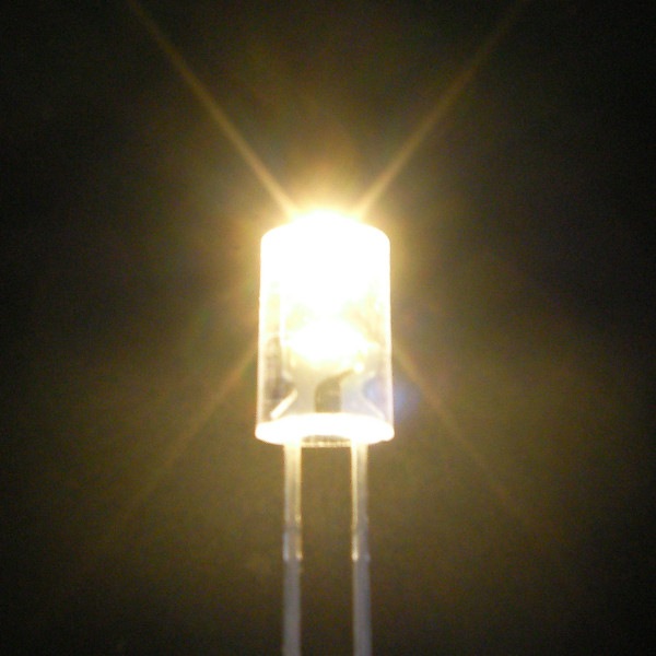 コピー高輝度LED・電球色・ウォームホワイト・2800K-3000K/5mmV型LED/100個