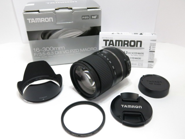 】TAMRON 16-300ｍｍ F3.5-6.3 DiII VC PZD MACRO B016 ニコン用 Pro1Dフィルター付 タムロン  [管TM837]-カメラの多成堂