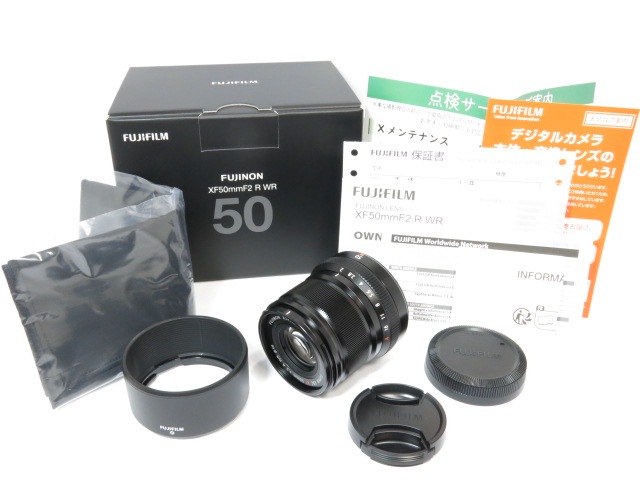 FUJIFILM XF 50mm F2 R WR レンズ フード 元箱付 フジフイルム 元箱付 