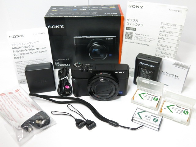 SONY CyberShot DSC-RX100M3 純正+社外製予備バッテリー２個付属 [管SO833]-カメラの多成堂