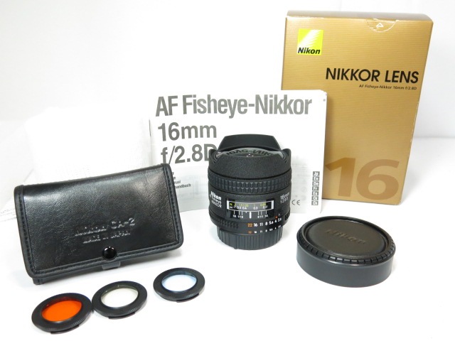 Nikon AF Fisheye-Nikkor 16mm F2.8D 魚眼 レンズ 付属元箱完備 ニコン 
