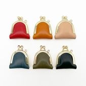 栃木レザー　ミニがま口財布