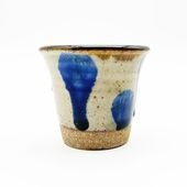 キマノ陶器　ショット杯　青