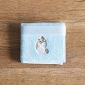 itoto　今治ハンカチ　長毛猫ブルー目