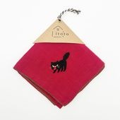 itoto 　今治ハンカチ　やんのか黒猫