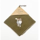 itoto　弁当ハンカチ　長毛猫ゴールド目