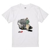 頭文字D 2501ID41-02 イニシャルD 藤原拓海とAE86Tシャツ イニD　半袖Tシャツ