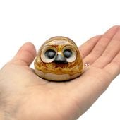 小砂焼　豆ふくろう　金結晶