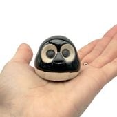 小砂焼　豆ふくろう　黒