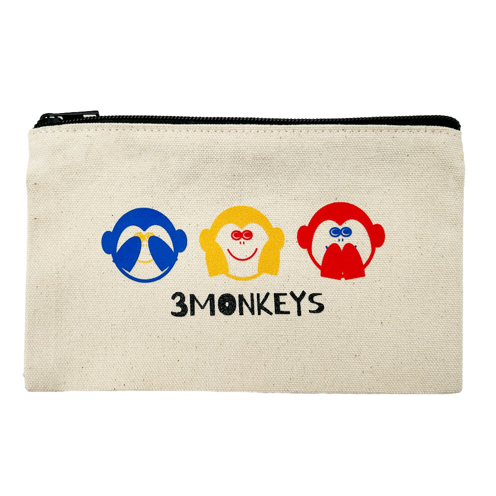mokuji フラットポーチ文具セット　新品未使用 フラットポーチ 3MONKEY | ステーショナリー | 丹波屋栃木銘店