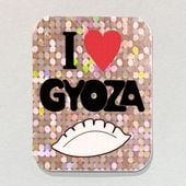 ステッカー　アイラブGYOZA（四角）