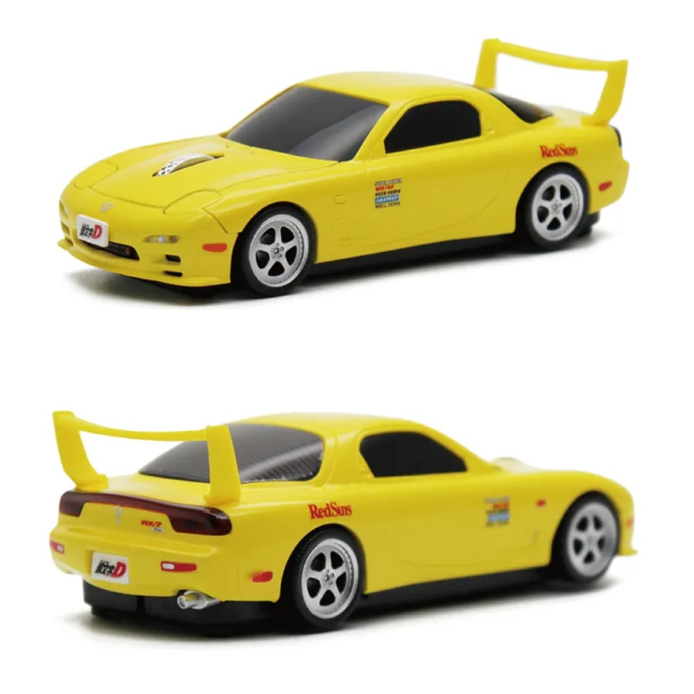 頭文字D』 FD1巻版（イエロー）無線マウス 高橋啓介 マツダ RX-7 (FD3S