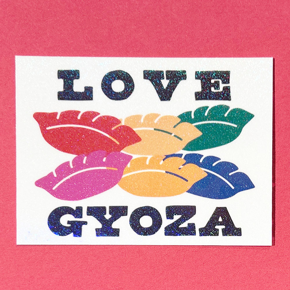 ステッカー LOVEGYOZA（カラフル） | ステッカー | 丹波屋栃木銘店
