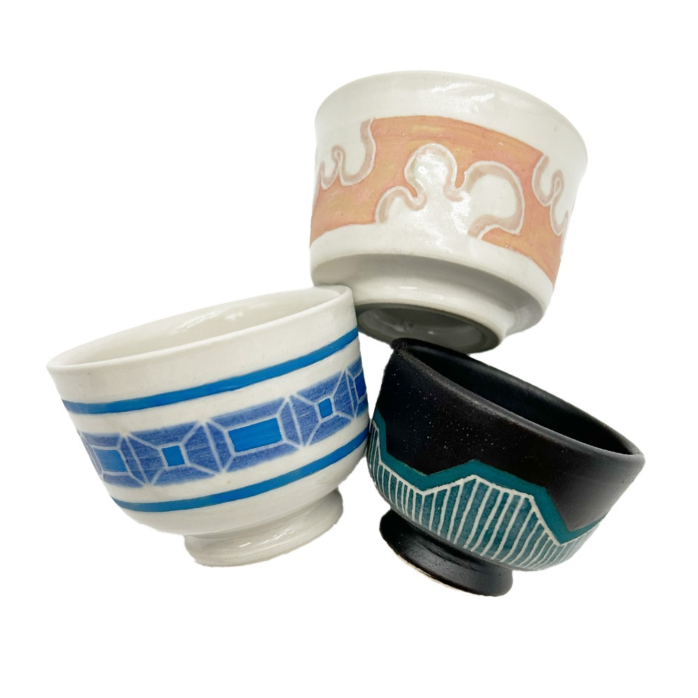 【ぱたぱたこ】ジェフ・シャピロ 窯変黒釉ぐい呑 向山ひなた ぐい呑み No3 | すべての商品 | 丹波屋栃木銘店