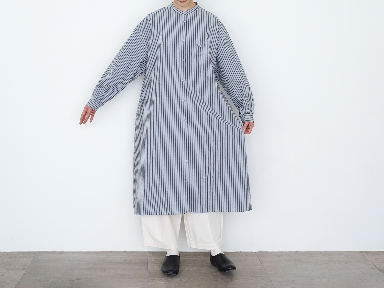 休日と詩 小さなポケットのロングシャツ | 休日と詩 | TANDEY ONLINE STORE
