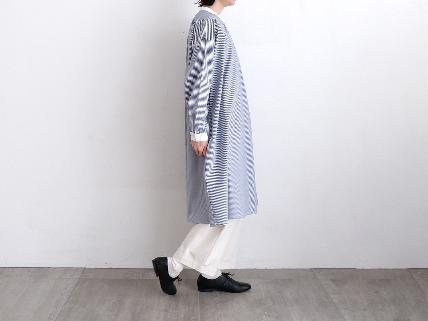 tandey 休日と詩 マリンバロングシャツ バンドカラー tandey 休日と詩 マリンバロングシャツ バンドカラーの通販 by