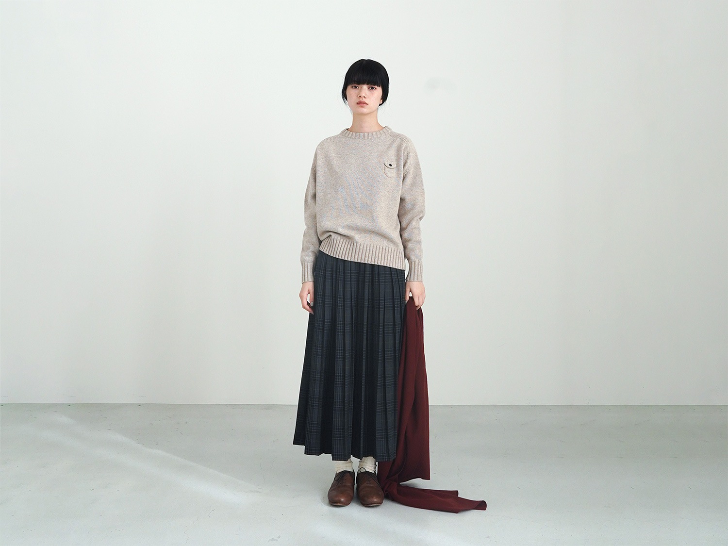 オローネ　プロムナードスカート　ライトグレー オローネ プロムナードスカート ライトグレー 2025 Autumn Winter