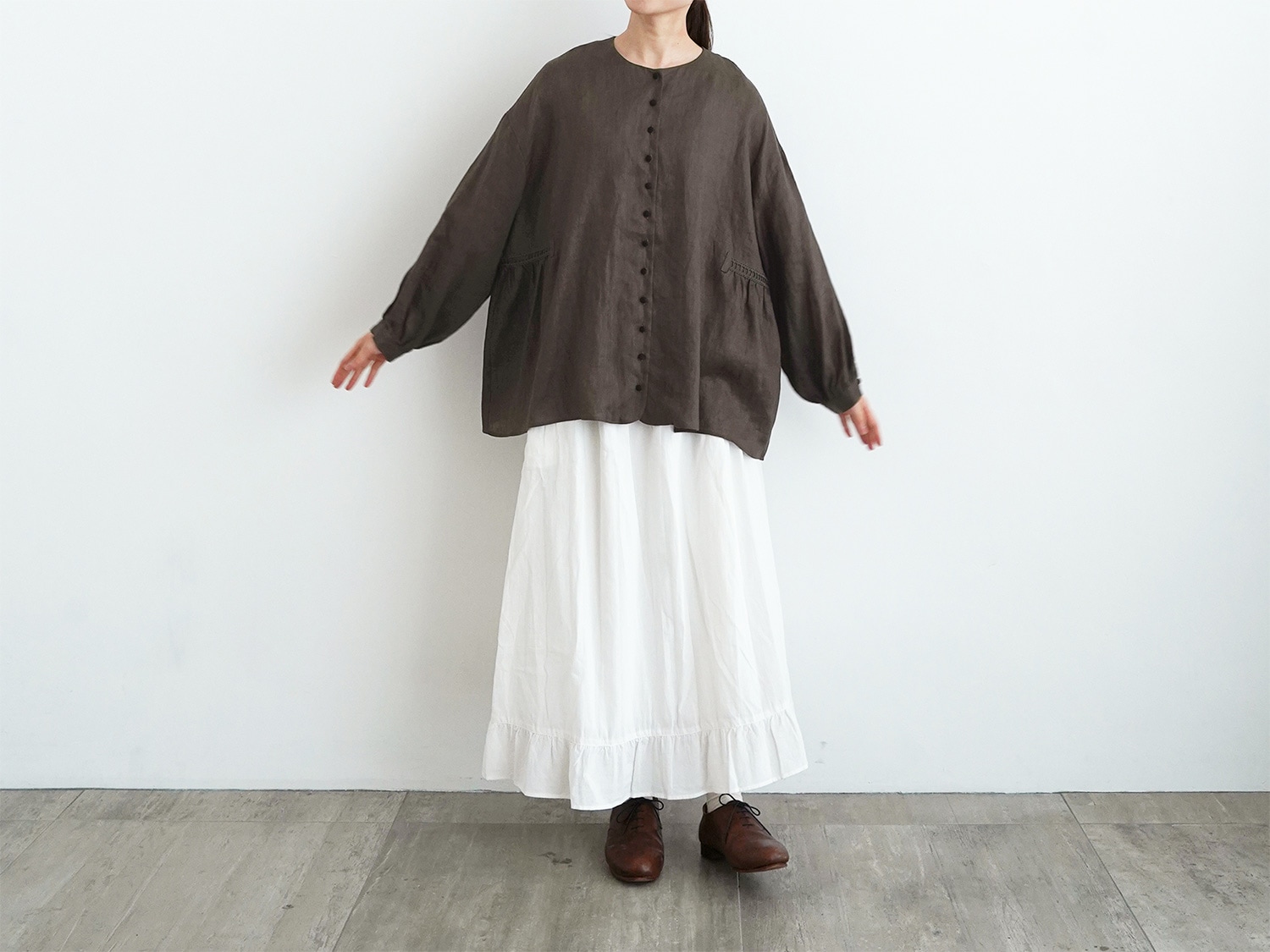 TANDEY　オオカミとフクロウ　オオカミと唄うたいのグリ　黒チェック　コート 定価1.4万】TANDEY オオカミとフクロウ *オオカミと二色のうさぎ