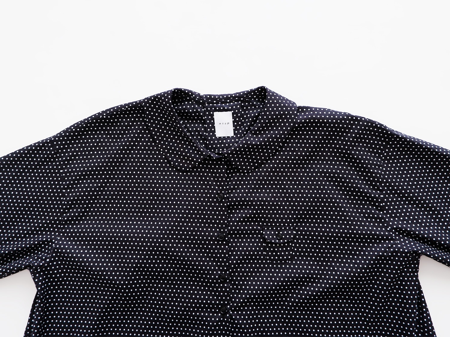 【美品】tandey 休日と詩　ブラウス　長袖　チェック柄　黒　白 TANDEY 休日と詩 *ギンガムチェックコットンブラウス*黒白シャツ