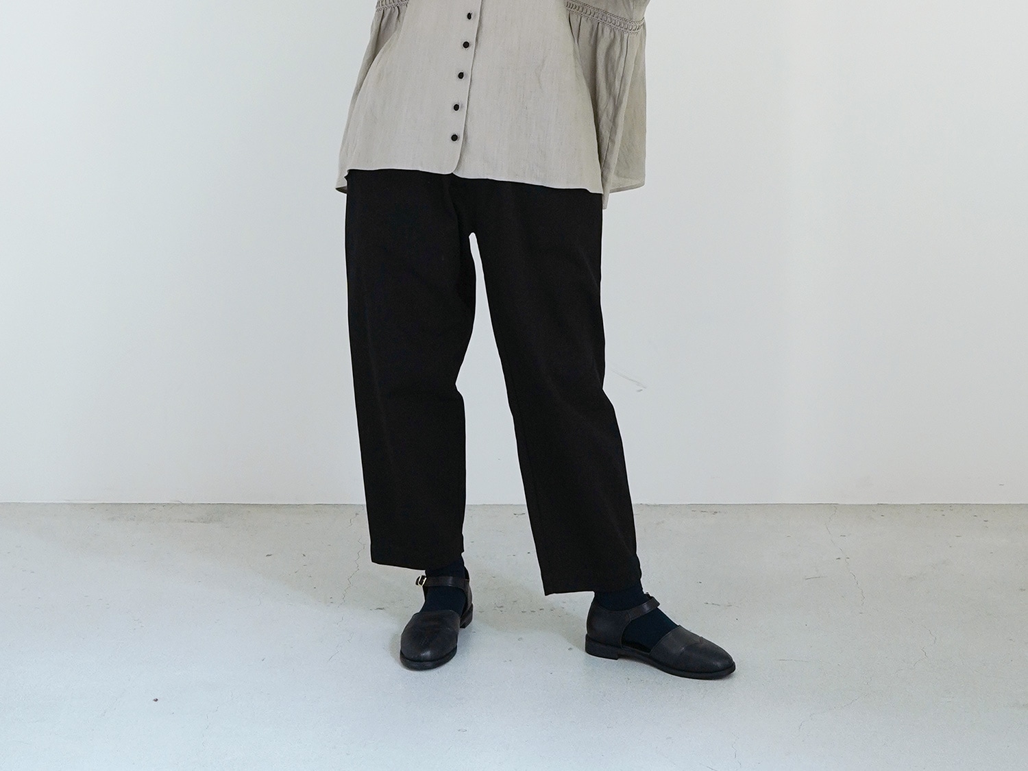 tandey オローネ バルーンロングパンツ ブラック オローネ バルーンロングパンツ