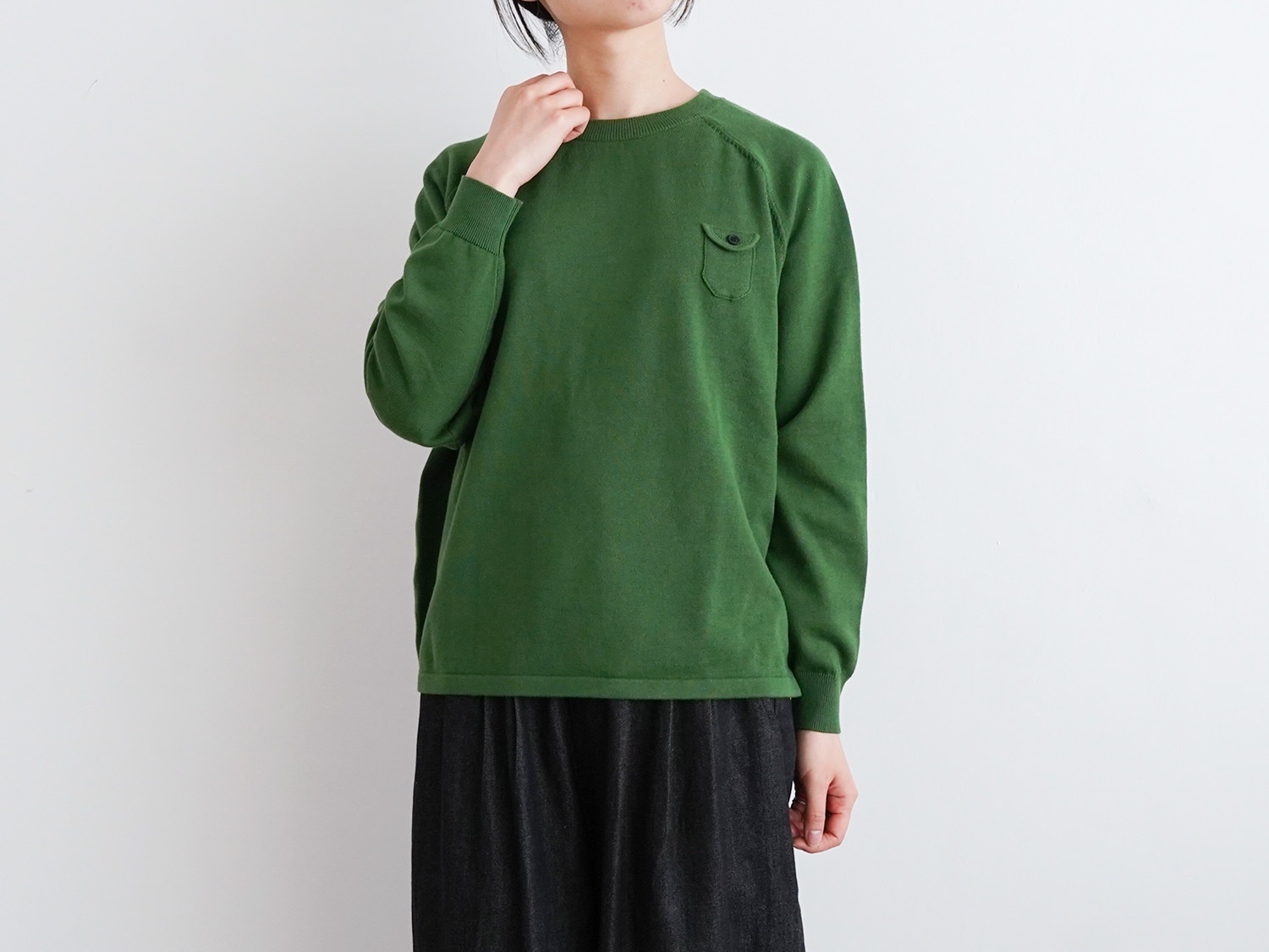 archivio セーターグリーン 新品未使用タグ付き　30,800円サイズ38 休日と詩 小さなポケットのニット | 休日と詩 | TANDEY ONLINE STORE