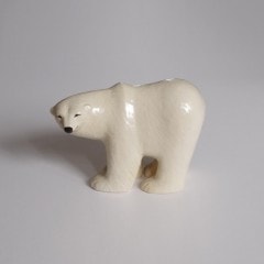 ꥵ顼  Lisa Larson  Polar bear Midium ݡ顼٥  ߥǥ