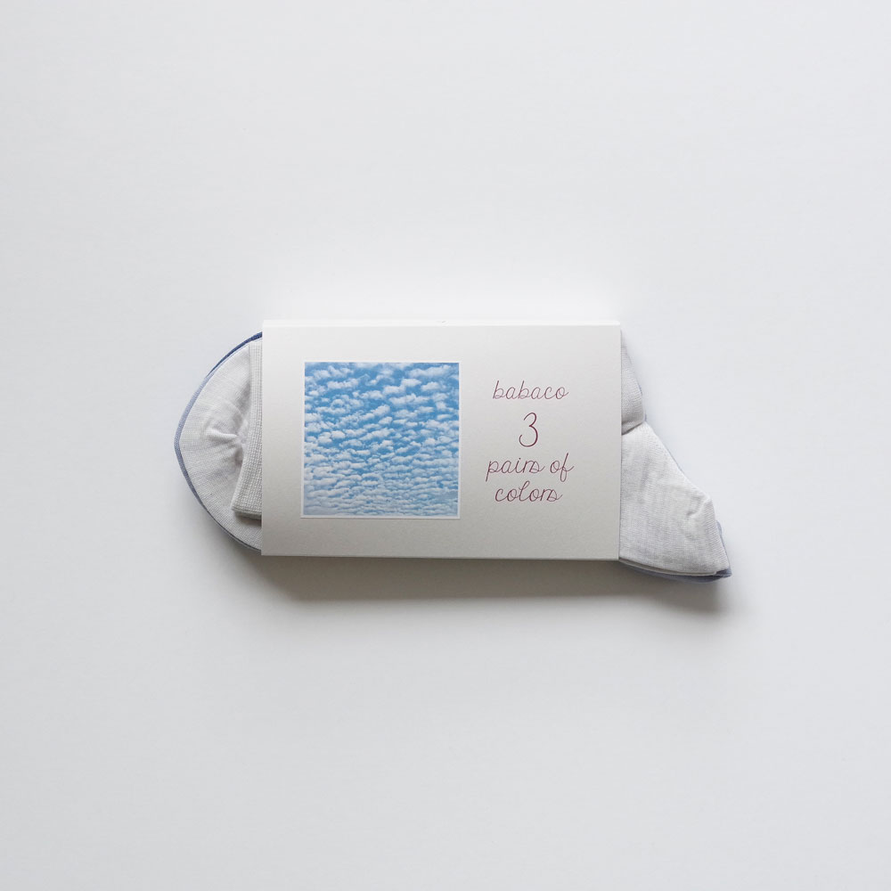 ババコ babaco : 3 pairs of colors（CLOUDS) | Goods | trip&things
