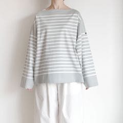 ウティー OUTIL : TRICOT AAST ラッセル編みバスクシャツ(BLUE) | Tops