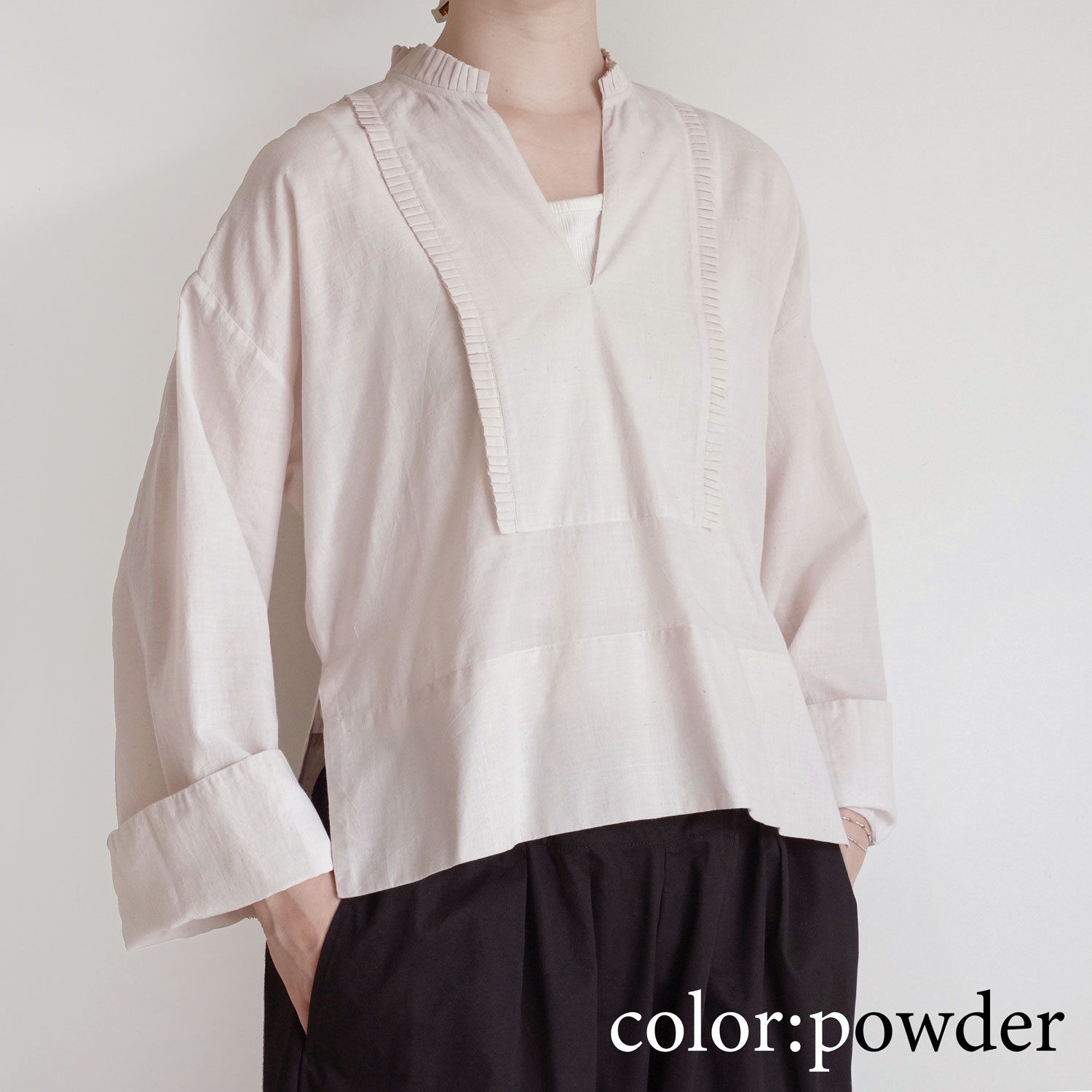khandi & co.ブラウス Khadi and Co カディーアンドコー : wave フリルブラウス