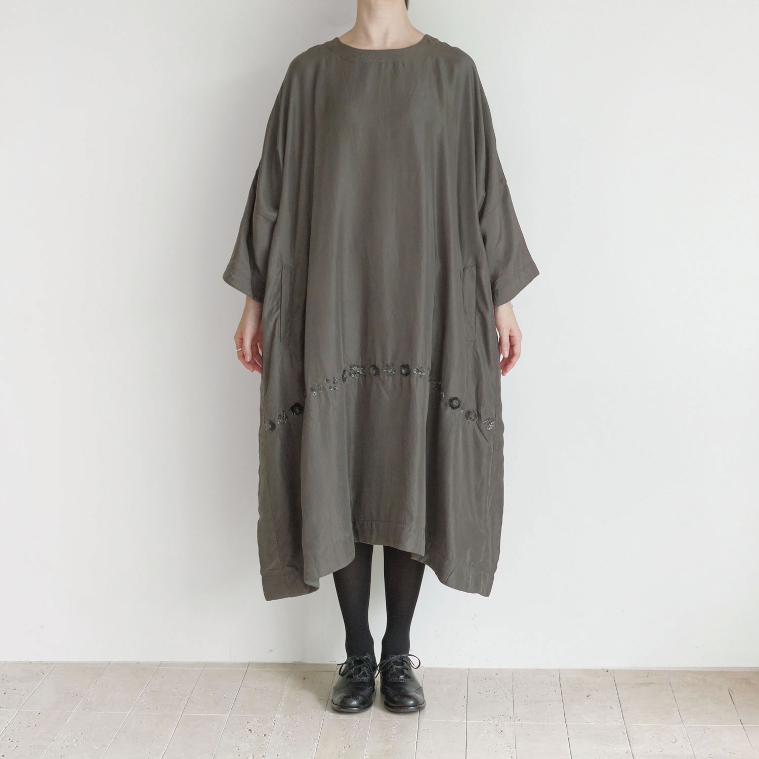 AODRESS アオドレス : horizon side patched dress ホライズン