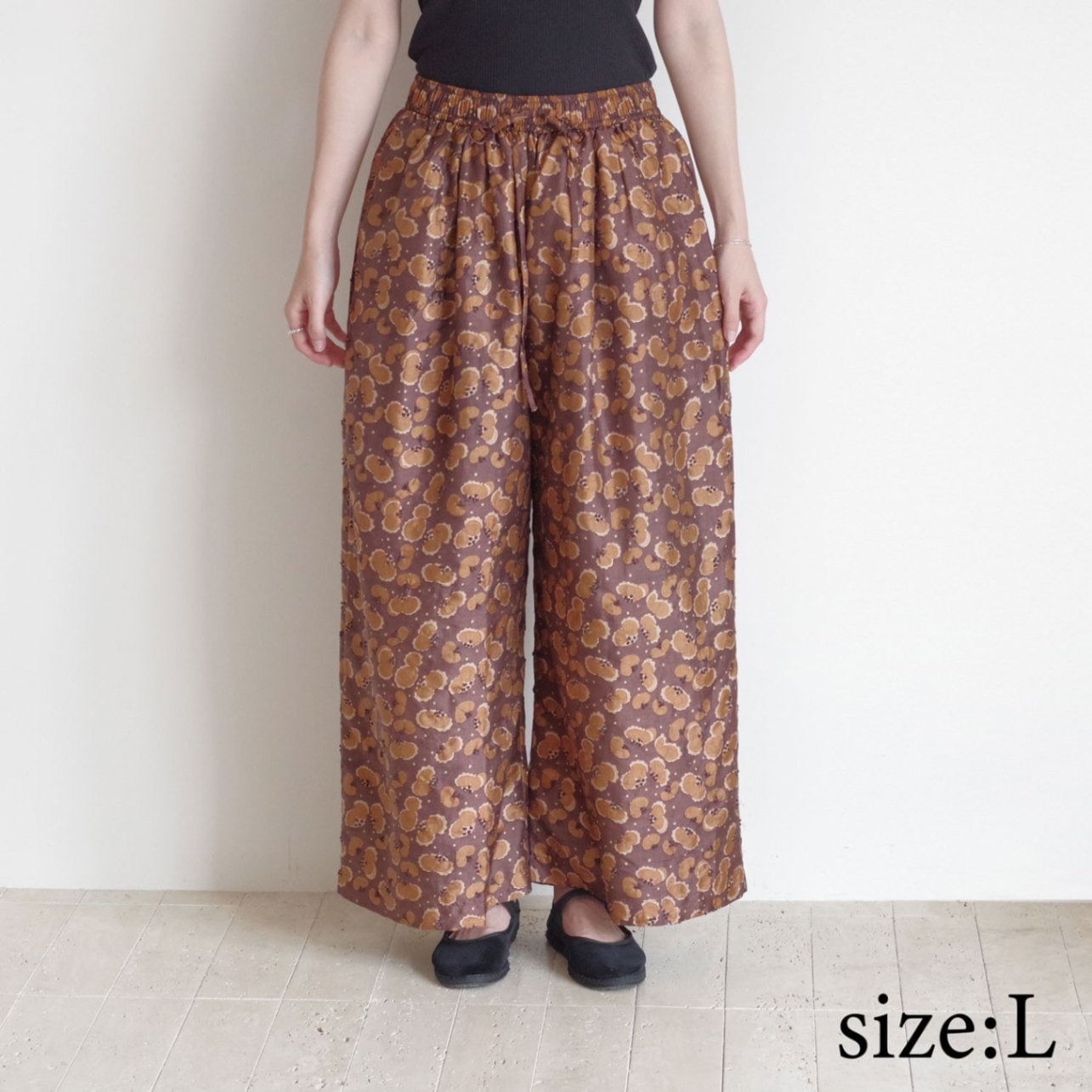 7／6日まで❗️BUNON(ブノン)EMBROIDERY GATHER PANTS BUNON(ブノン)Embroidery Tuck Pants / エンブロイダリータック