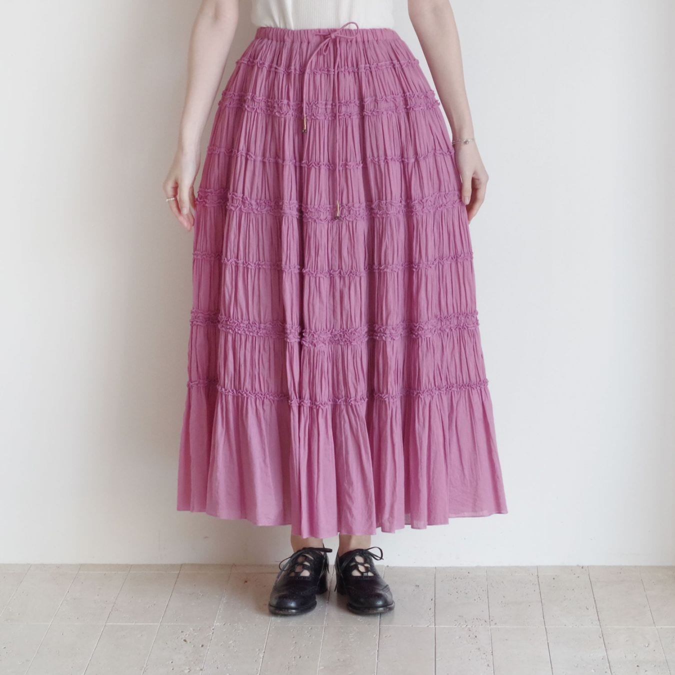 Pheeta フィータ : Billi Skirt シャーリングギャザースカート