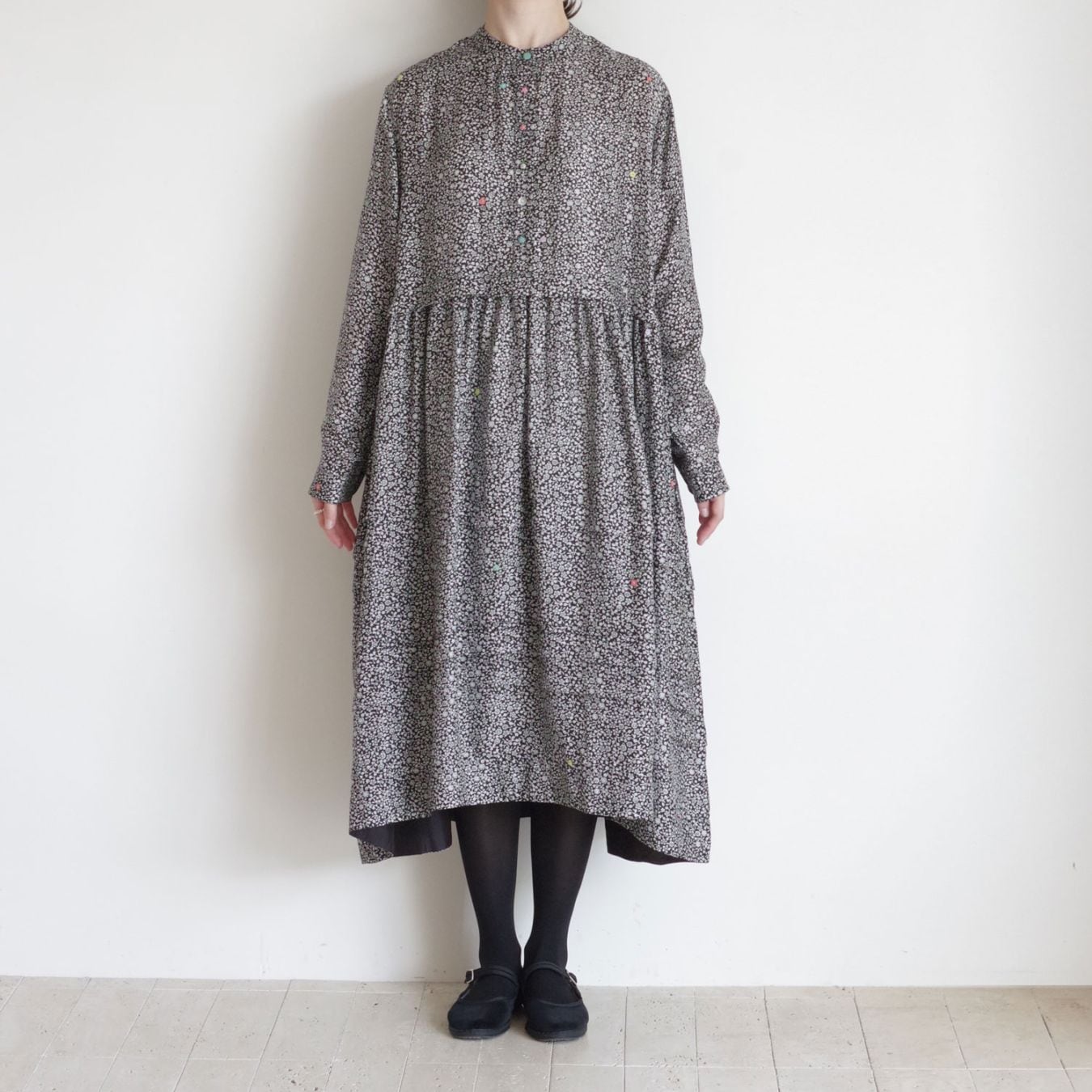 maku textiles マクテキスタイルズ　スカート maku textiles マクテキスタイルズ : LIANA フラワープリントシルク