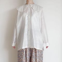 BUNON ブノン : Back Button Sailor Brouse ドットプリント