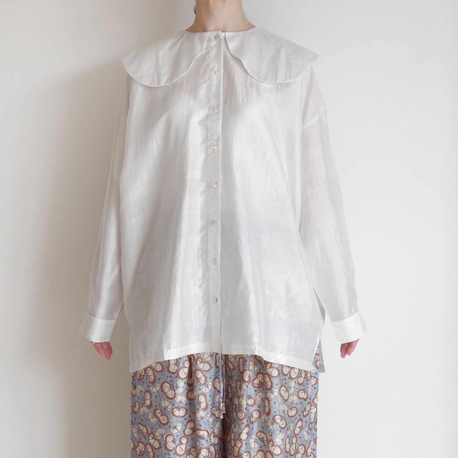 BUNON ブノン : Round Collar Blouse ラウンドカラーブラウス | BUNON