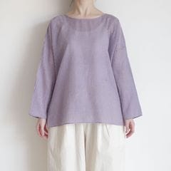 maison de soil �᥾��ɥ����� : HANDWOVEN COTTON/SILK GINGHAM CHECK �ɥ��åץ��������֥饦��