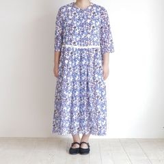 H+ HANNOH WESSEL ���å���ץ�她���Ρ��������� : Darja DRESS (BLUE FLOWERS) ���ԡ���