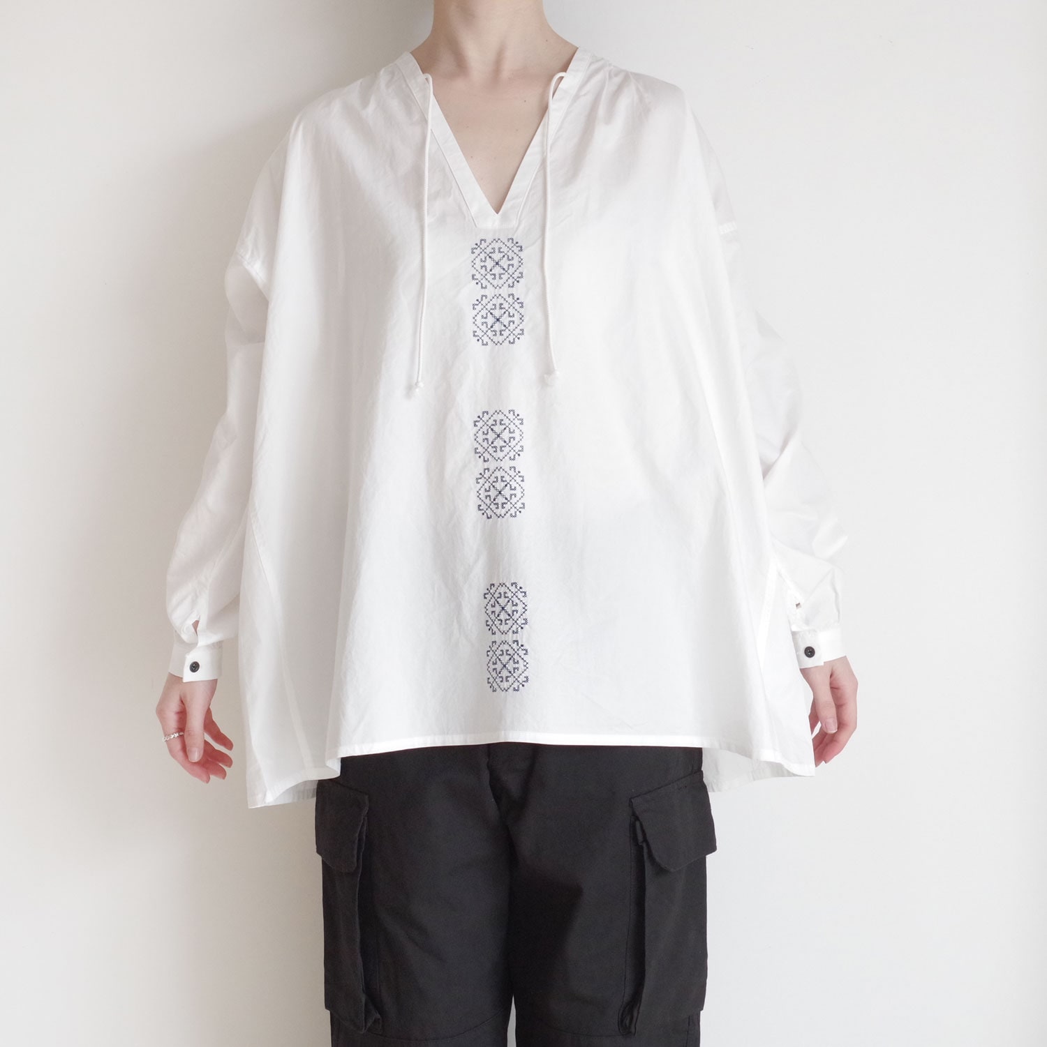 outil ウティ : CHEMISIER ORIEUX (EMBROIDERY) スモックブラウス