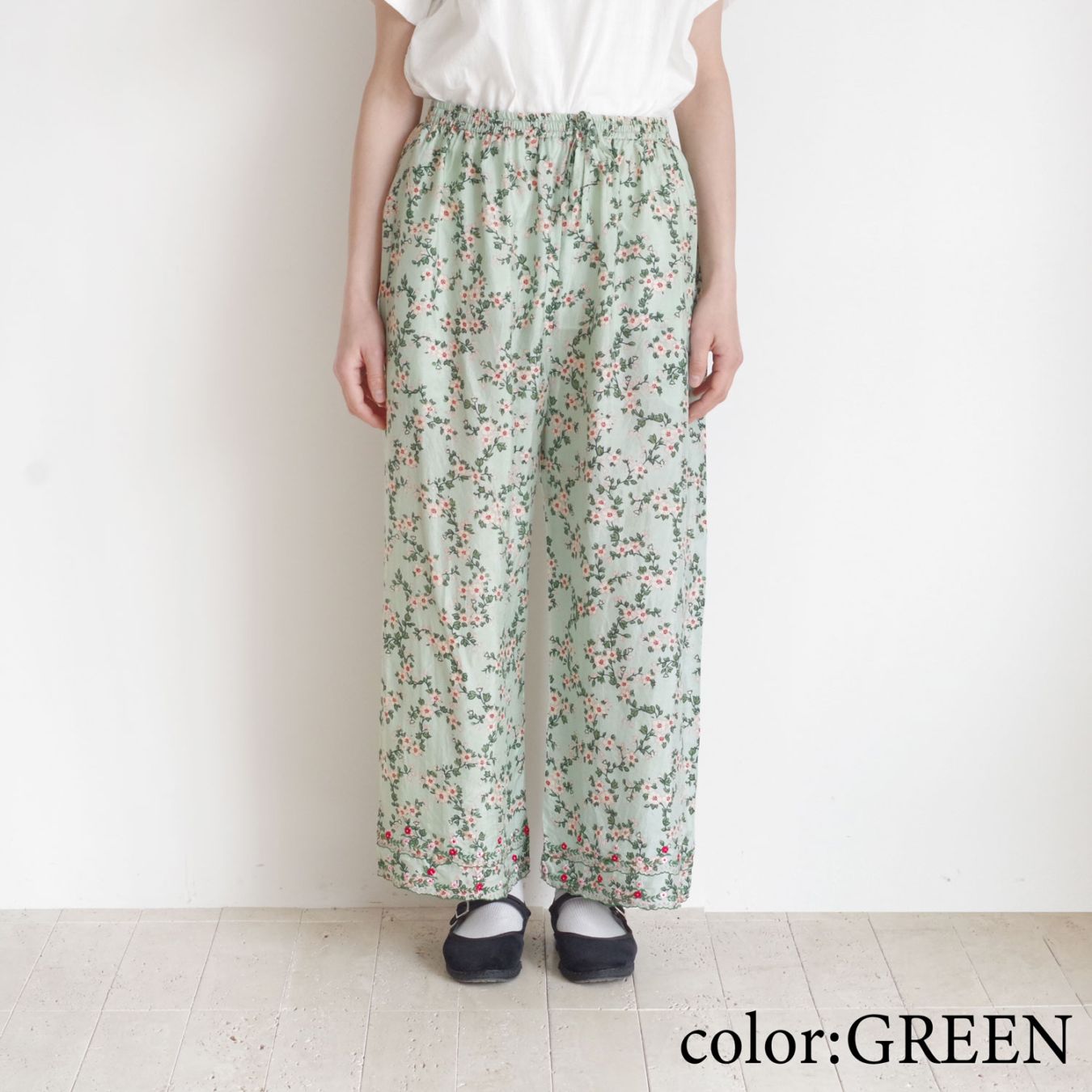 maku textiles マクテキスタイルズ : STRAIGHT PAJAMA_221 プリント