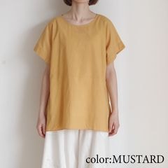 maku textilesマクテキスタイルコットン半袖シャツクリーム色 maku textilesマクテキスタイルコットン半袖シャツクリーム色の通販 by