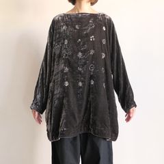 �����ɥ쥹 AODRESS��VELVET BOTH SPECIMEN TUNIC �٥�٥åȥץ륪���С��֥饦��