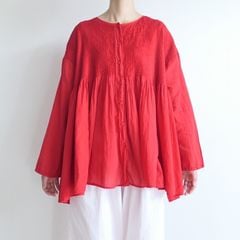 �᥾��ɥ����� maison de soil��CREW-NECK BUTTON SHIRT WITH PINTUCK���ԥ󥿥å����롼�ͥå������